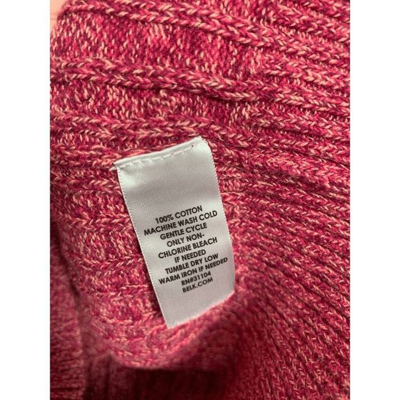 Kim Rogers Cable Knit 100% Marbled Cotton Sweater - Picture 2 of 8